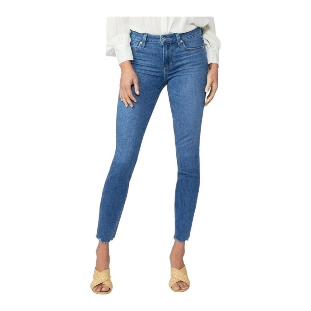 PAIGE Verdugo Ankle Seine w/ Ragged Fray Skinny Jean NWT